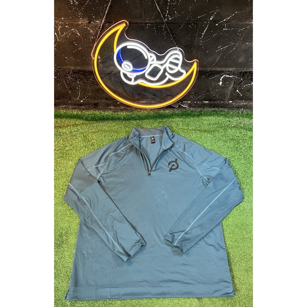 Rhone x Peloton Pullover Courtside 1/4 Quarter Zip Long Sleeve Blue Men's Sz XL‎
